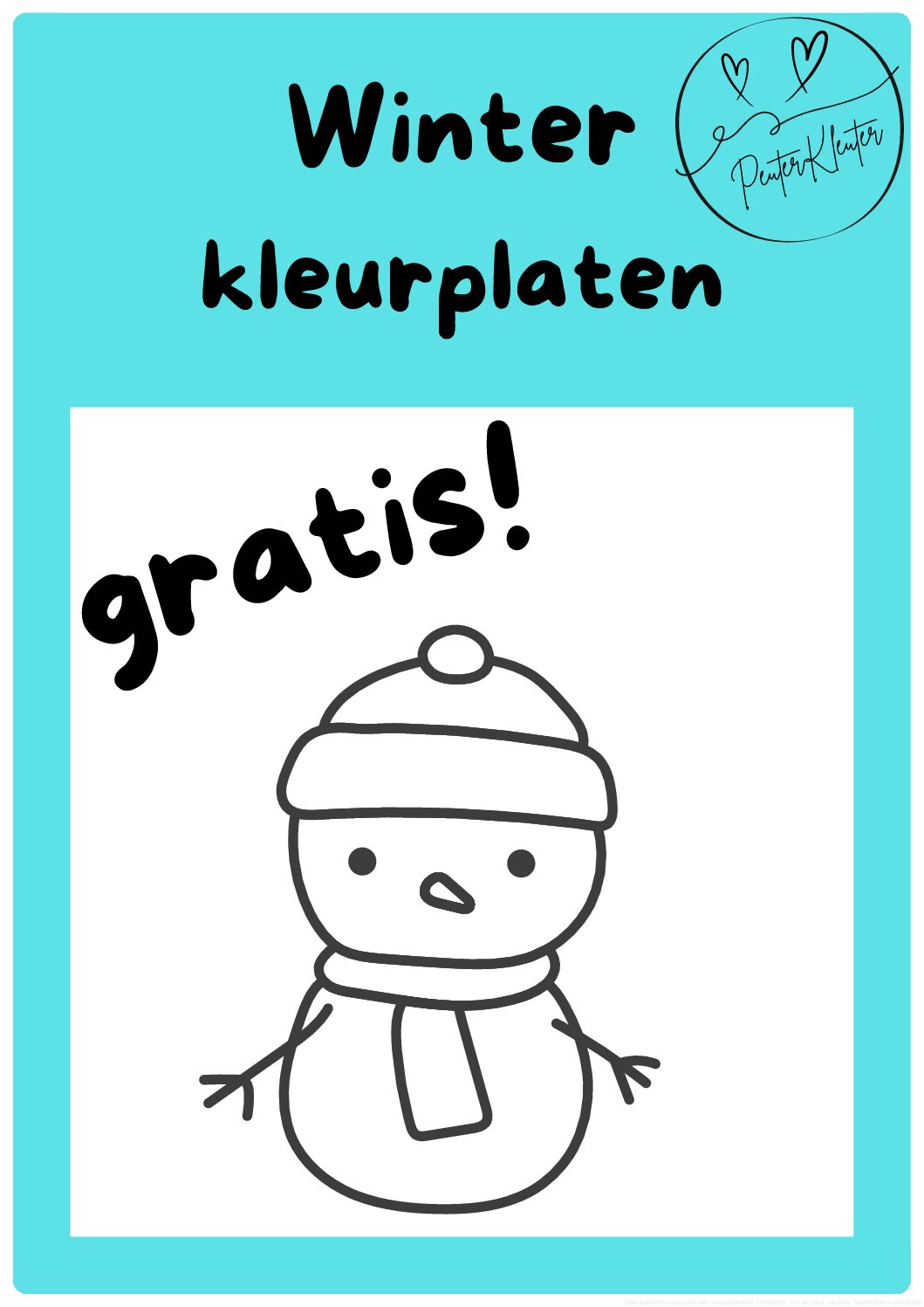 Winter kleurplaten  Gratis
