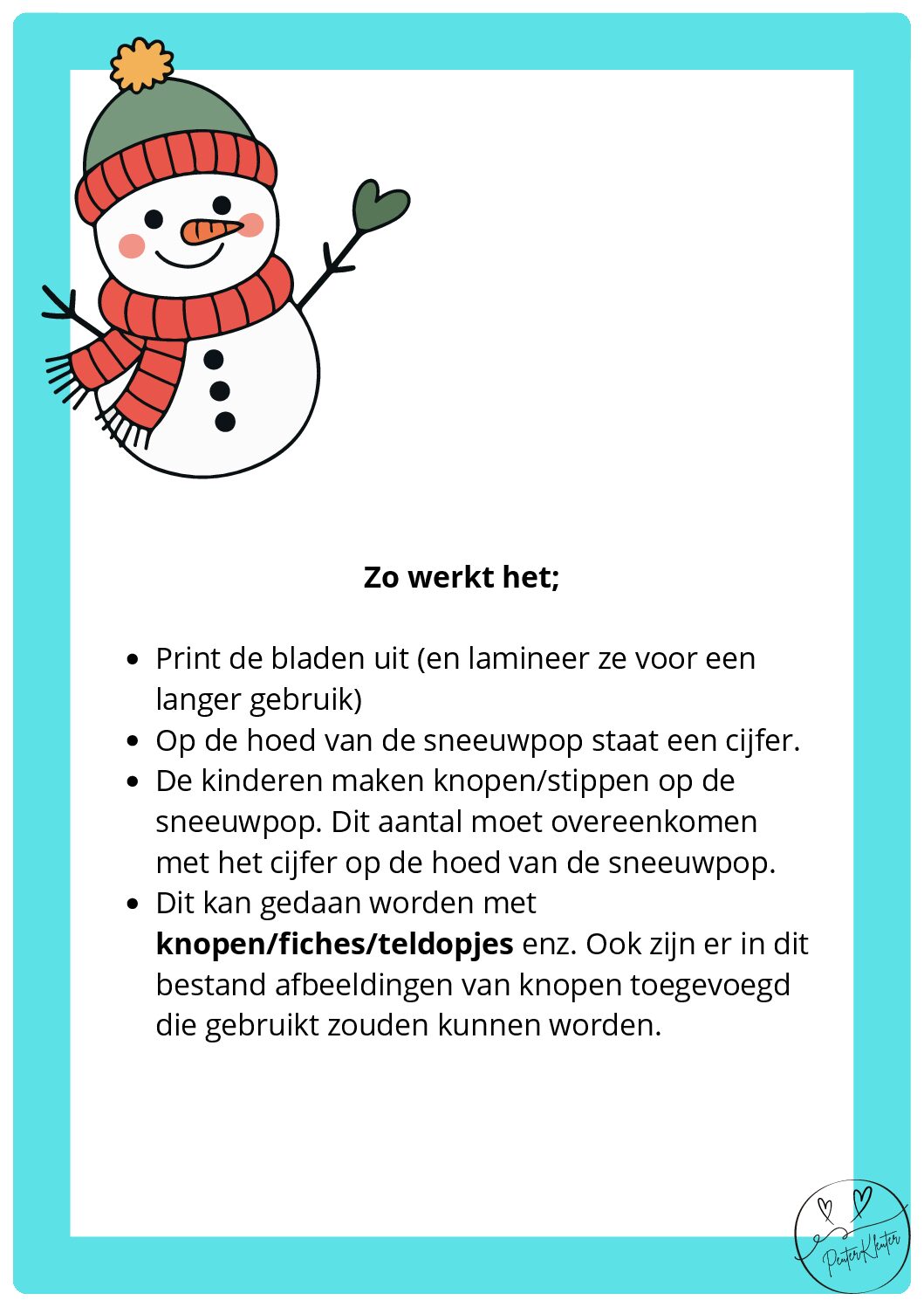 Winter - tellen t/m 20