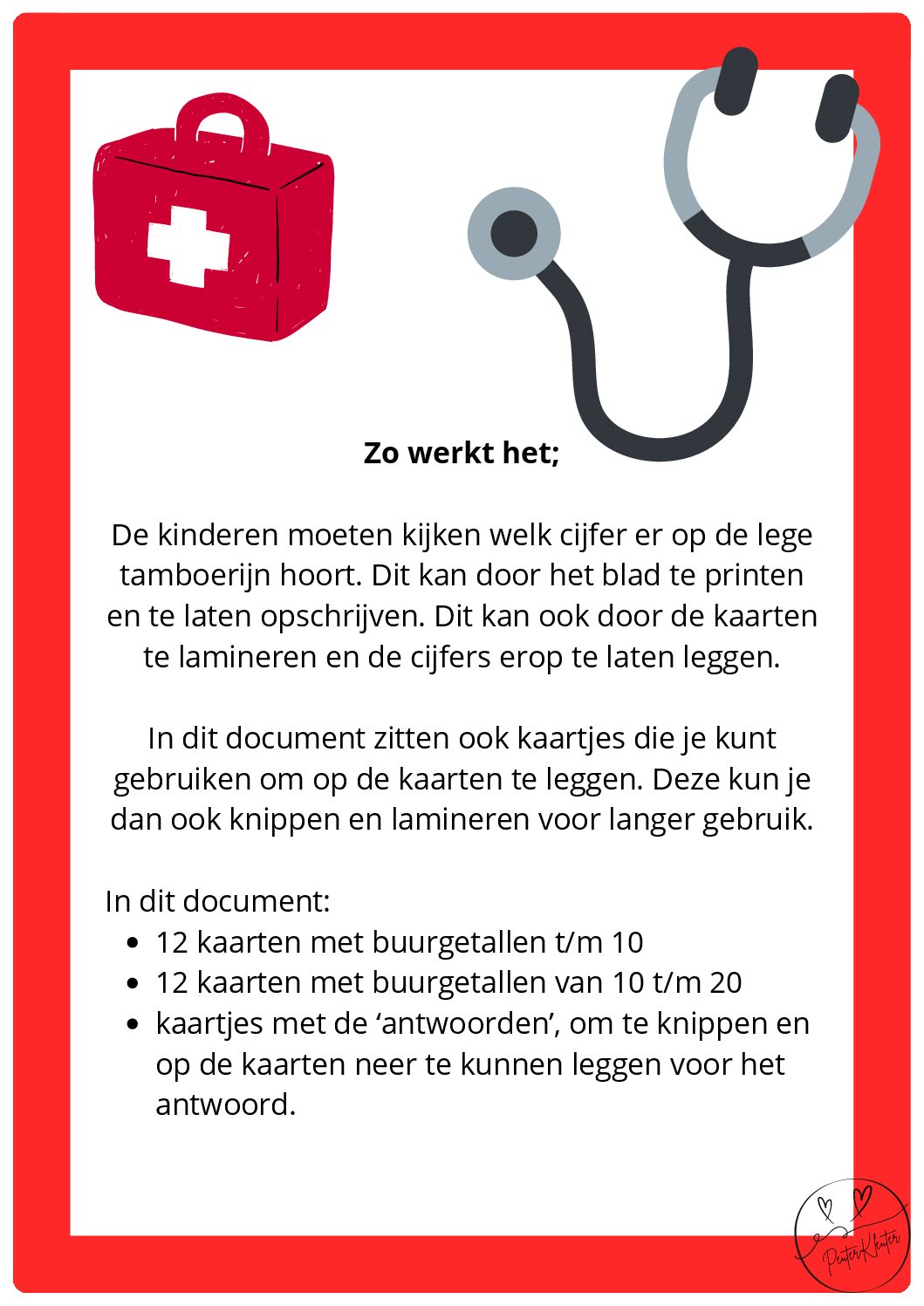 ziek/gezond - buurgetallen