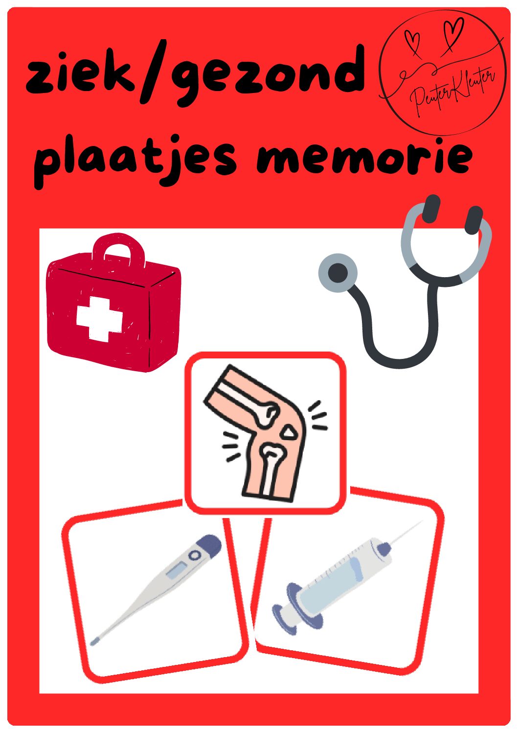ziek/gezond plaatjes memorie